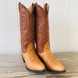 Nocona Womens Vintage Cowboy Western Boots Womens Sz 5.5 B Leather 6532 USA